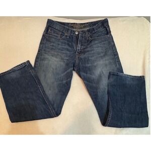 American Eagle Outfitters Mens 29x30 Straight Leg Blue Jeans Medium Wash Cotton